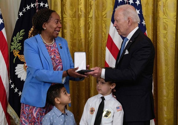 President Biden awards Medal of Valor to Jared Lloy